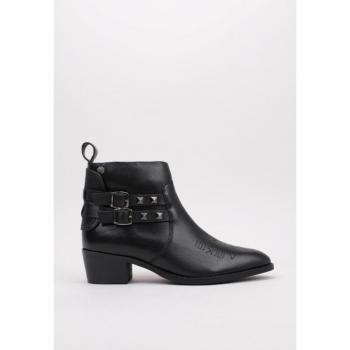 Botines de Tacón Cowboy Top 3 23947 Negro Mujer, Talla 36, Color Negro