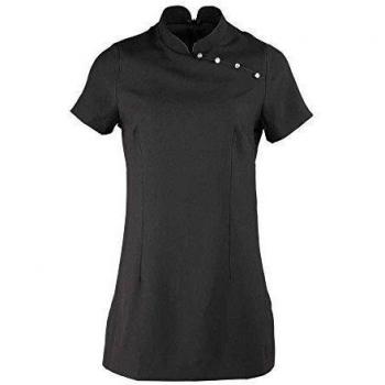 Premier Ladies Short Sleeve Work Wear Mika Beauty & Spa Tunic Top Black