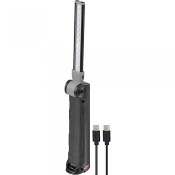 Luz de trabajo LED recargable Brennenstuhl SANSA 401 A - 400 + 70 lm, plegable, hasta 80h de duración, incluye cable USB C
