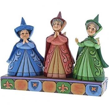 Figura Disney Traditions La Bella Durmiente con las Hadas Flora, Fauna y Serena