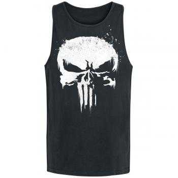 The Punisher Sprayed Skull Logo Camiseta Tirantes Negro S