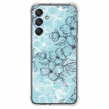 Funda Antigolpes de Silicona para Samsung Galaxy M55 5G con Diseño de Flores 03