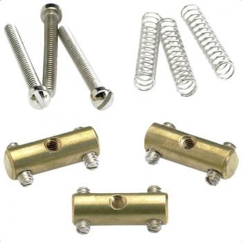 Fender Pure Vintage '52 Telecaster Saddle Kit, Brass, 3 Pack