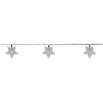 Guirnalda A Pilas Fija 10 Leds con Estrellas LUZ Multicolor 1,3M