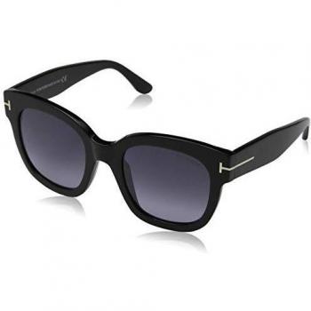 Tom Ford Womens Sunglasses 0613 Beatrix 01c Shiny Black Smoke Grey Mirror - One Size, Tom Ford , Sunglasses ,Black unisex, Sizes: 52 MM, Tom Ford, Sunglasses, female, Black, Size