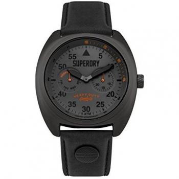 Superdry Mens Analogue Quartz Watch with Leather Strap SYG229BB