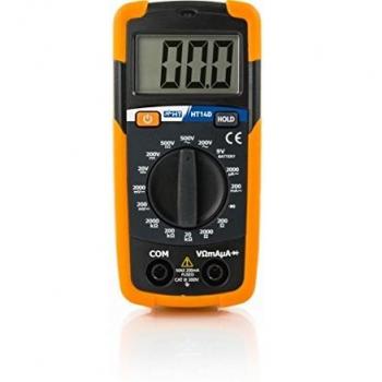 Multímetro Digital Compacto de Bolsillo HT14D - CAT II 600 V, CAT III 300 V, Pantalla de 2000 Cuentas