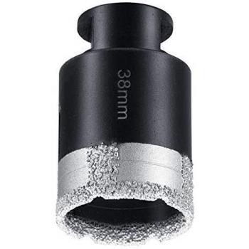 kwb Broca de diamante para amoladora angular con alojamiento M14, corona de perforación de diamante de 38 mm de diámetro