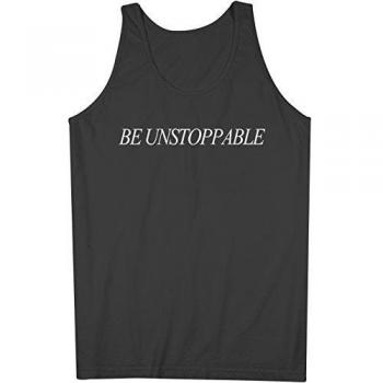 Be Unstoppable Motivacional Text Hombres Camiseta de tirantes Tank Top Negro Large