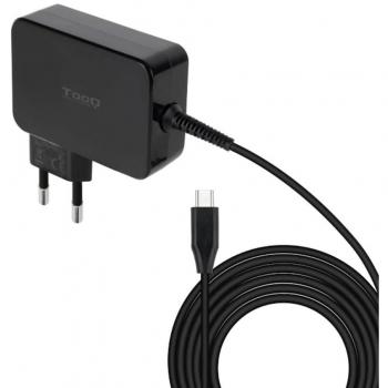 TooQ TQLC-USBCGAN90PD Cargador Portátil GAN USB-C PD3.0 90W Automático Voltaje 5-20V Negro