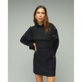 Jersey de mujer canalé cuello cisne Tintoretto