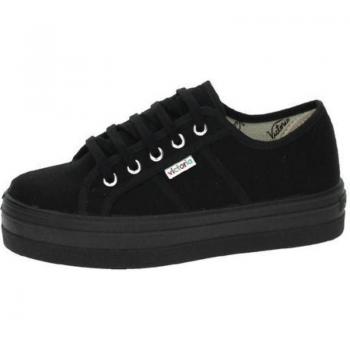Zapatillas de lona VICTORIA para niña en color negro modelo 09201P