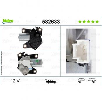 Motor limpiaparabrisas VALEO 582633 con características de alta eficiencia, diseño compacto, fácil instalación y compatibilidad con múltiples modelos de vehículos