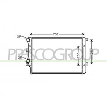 Radiador de refrigeración del motor PRASCO AD202R004 para AUDI, SKODA y SEAT