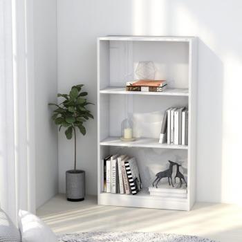 Estantería de madera contrachapada 60x24x109cm en blanco, negro y roble sonoma, mueble de almacenaje para oficina, estudio, sala de estar y dormitorio, estantería/librería/mueble