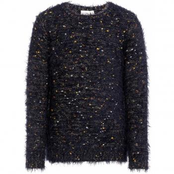 NAME IT NKFNAILA LS - Jersey de punto para niña con efecto mohair Azul oscuro