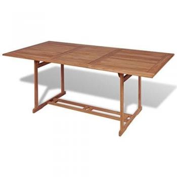 vidaXL Garden Table 180x90x75 cm Solid Teak Wood