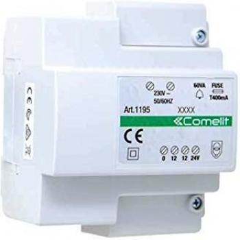 Comelit 60VA AC Transformer, 230VAC Input, 12/24VAC Output, DIN Rail Compatible