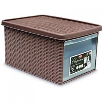 Caja Multiusos Elegance Tortora con Tapa y Apertura Frontal 29x39x21 cm