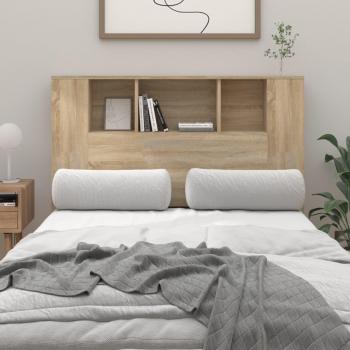 Mueble cabecero color roble Sonoma 120x18,5x104,5 cm
