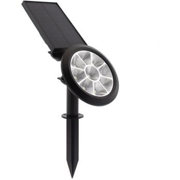 Foco de jardín solar street RGB+W con iluminación RGB y blanco frío para exteriores