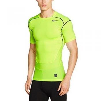 Nike Hypercool Comp Ss Top - Camiseta de manga corta para hombre, color amarillo, talla S