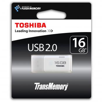 Toshiba Hayabusa Memoria Flash USB 2.0 de 16GB, Color Blanco