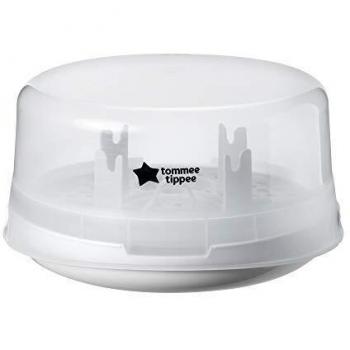 Tommee Tippee Steriliser, Microwave Steam Steriliser for Baby Bottles, 4-Minute Sterilisation Cycle