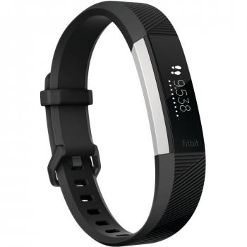 Pulsera de Fitness y Ritmo Cardiaco Fitbit Alta HR, Unisex Adulto, Negro con Acero Inoxidable, Talla S