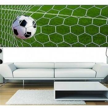 StickersNews 3694 - Adhesivo decorativo panorámico, diseño de portería de fútbol