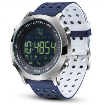 Diggro DI04 reloj inteligente IP68 impermeable Smartwatch 5ATM pedómetro mensaje recordatorio 8 meses de tiempo de espera larga al aire libre para Android IOS