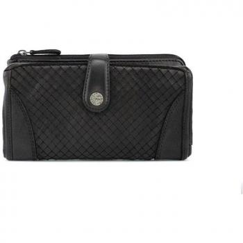 STEPPING STRONG STAMP - Cartera de mujer en piel lavada color negro
