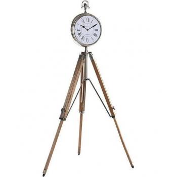 Reloj de Mesa Trípode Aluminio y Madera de Mango 22 x 40 x 80 cm