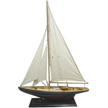 Barco madera algodón 42x9x60 azul
