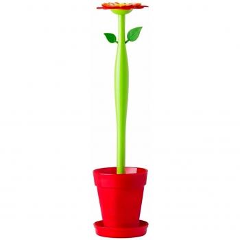Vigar Flower Power - Escobillero para WC, color rojo