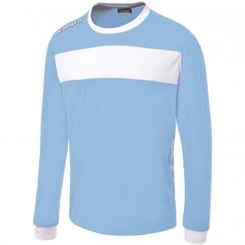 Kappa Remilio LS - Camiseta de equipación para hombre, color azul claro / blanco, talla YXL