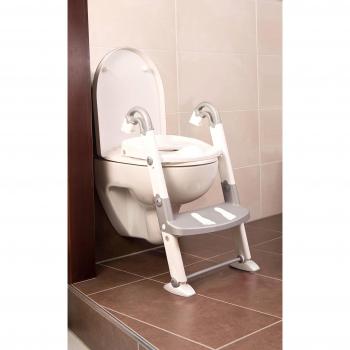 Entrenador de Baño 3 en 1 para Niños - Adaptador WC Ajustable Gris y Blanco