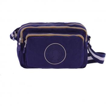 Bandolera de mujer color azul con cremallera