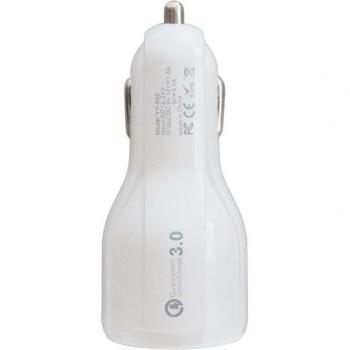 Cargador de coche SMALUCK con carga rápida 3.0, dual USB y adaptador mini USB para móvil