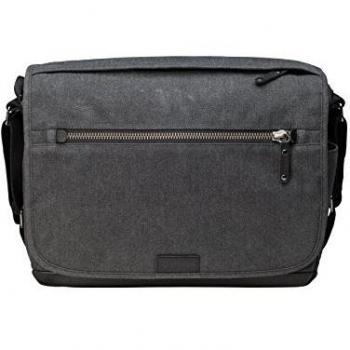 Tenba TENBA Cooper 13 DSLR Camera Bag - Grey Canvas - Black Leather