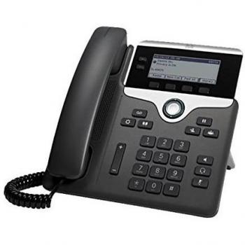 Cisco Teléfono VoIP CP-7821-K9, Gris Oscuro Negro y Plateado