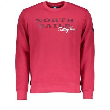 North Sails Men's Long-Sleeved Crew-Neck Sweatshirt - Dark Red Cotton - Size XL
