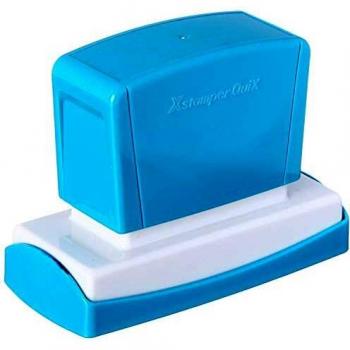 Sello x'stamper quix personalizable color azul medidas 22x69 mm q-18