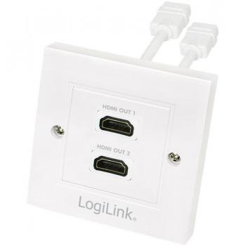 Caja de conexión HDMI, 1 x HDMI, blindada, blanca