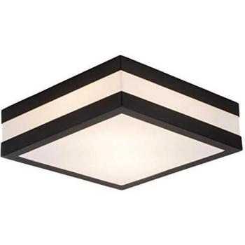 Lámpara de Techo y Pared para Exterior Matteo 29x29cm, 2 x E27, IP44, Antracita/Blanco