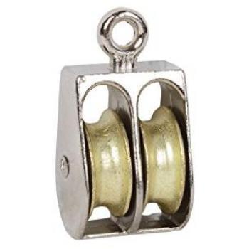 Poleas Dobles Fijas Niqueladas 25 mm x 6 mm (Pack de 25)