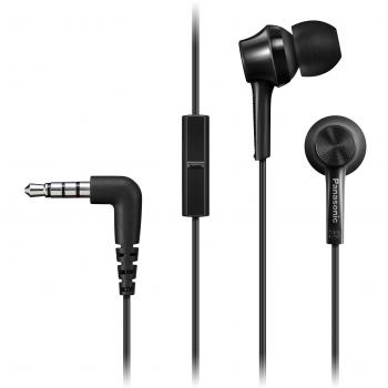 Panasonic RP-TCM105E-K - Auriculares con micrófono, color negro