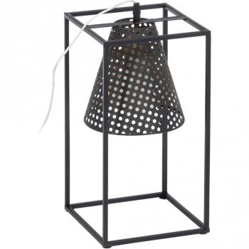 Lámpara de mesa Negro Dorado Metal Hierro 60 W 220 V 240 V 20 x 20 x 42 cm