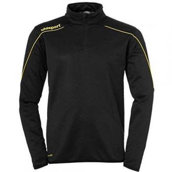 uhlsport Stream 22 1/4 Zip Top Sudadera, Hombre, Black/Lime Yellow, 128