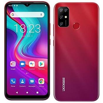 Teléfono Móvil Android 11 DOOGEE X96 Pro, Octa Core 4GB RAM 64GB ROM, Batería 5400mAh, Cámara Cuádruple 13MP, Pantalla HD+ 6,52 Pulgadas, Smartphone Dual SIM + SD